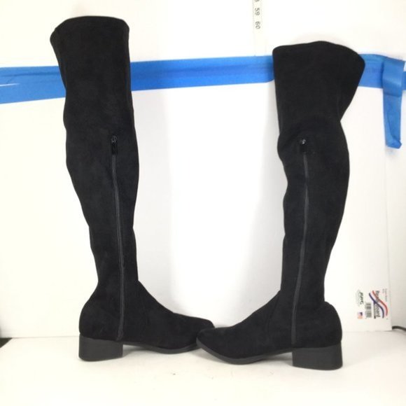 Bamboo Play Over the Knee Boots Black Size 5.5 - Picture 3 of 9